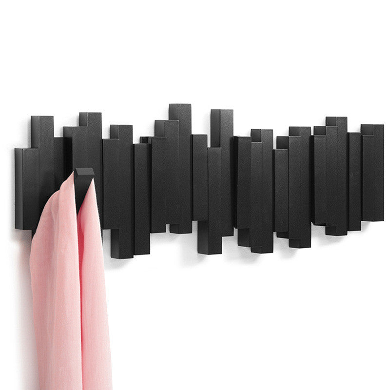 Creative Wall-Mounted Coat Rack and Hooks Organizer